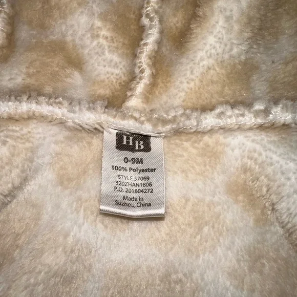 Baby Giraffe Hooded Plush Bathrobe 0–9 Months Soft Fleece Animal Robe - Picture 3 of 3